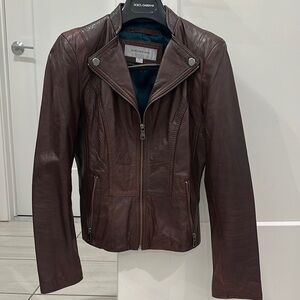 Elegant Dark Brown Leather Jacket